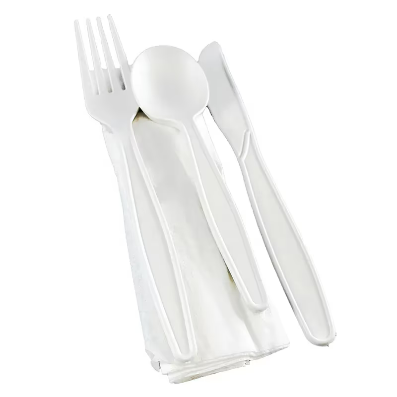 Victoria Bay 4PC  Kit White Napkin,Fork,Knife,Spoon 250 paquetes 