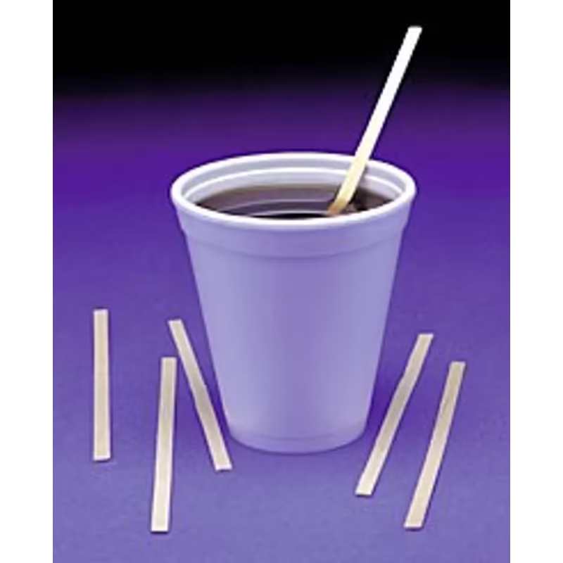 Stirrer 5.5 IN Wood Natural Economy 10000/Case