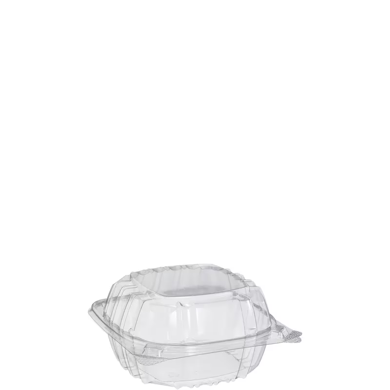 Darta ClearSeal Take-Out Container Hinged 5.96X5.86X3.11 125 Count/Pack 4 Packs/Case 500 Count/Case