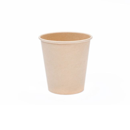 [6OZKFT] 6oz Paper Hot Cup Kraft Retail Pack Bamboo Fiber  1000/Cs